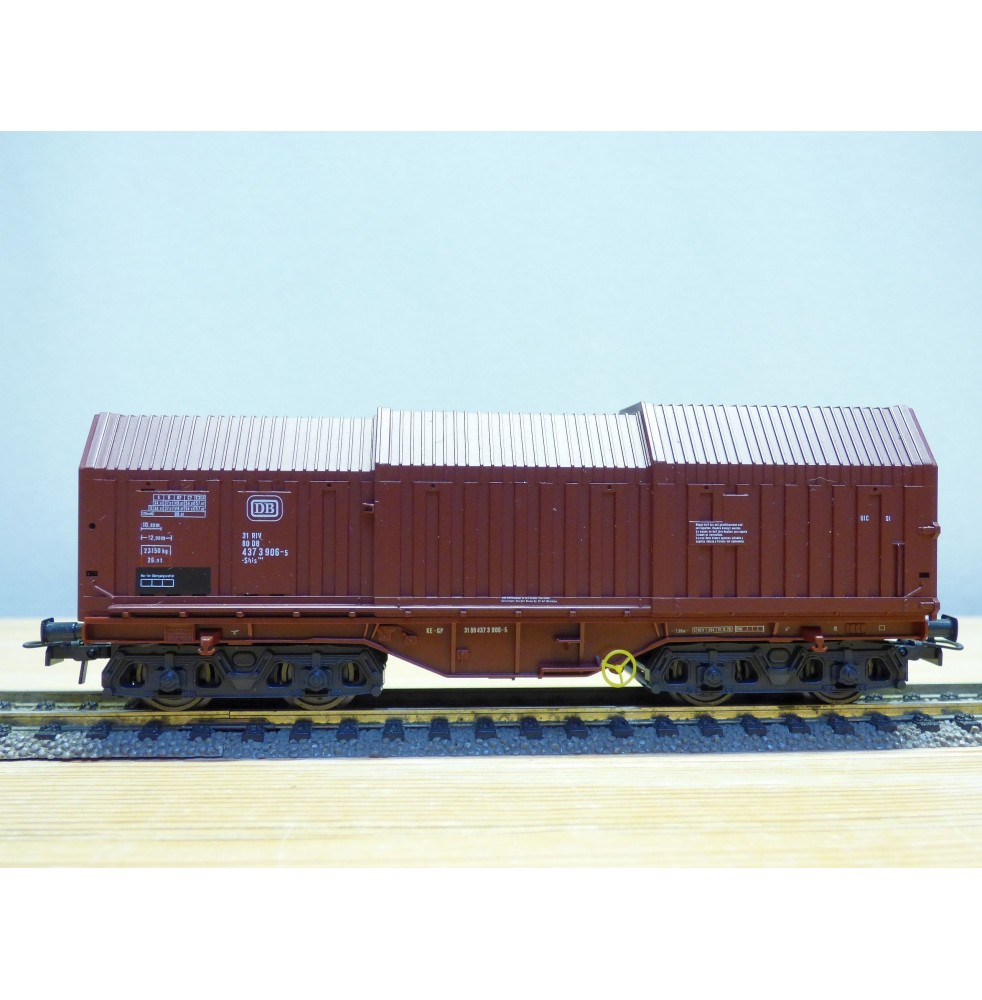 ROCO 4393A,   wagon à capots coulissants type  Shis   DB  neuf   BO