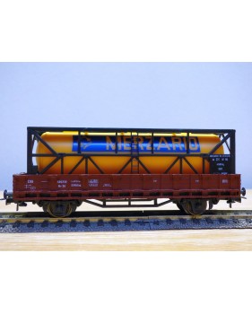 ROCO 4306,  wagon plat chargé d'un conteneur  citerne de 20'  DB   BO