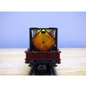 ROCO 4306,  wagon plat chargé d'un conteneur  citerne de 20'  DB   BO