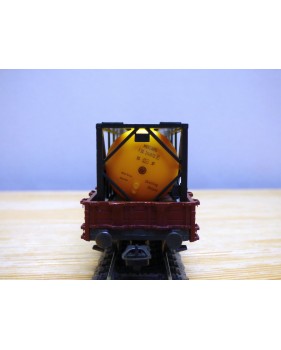 ROCO 4306,  wagon plat chargé d'un conteneur  citerne de 20'  DB   BO