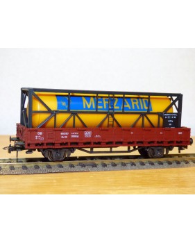 ROCO 4306,  wagon plat chargé d'un conteneur  citerne de 20'  DB   BO