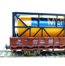 ROCO 4306,  wagon plat chargé d'un conteneur  citerne de 20'  DB   BO