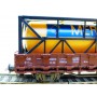 ROCO 4306,  wagon plat chargé d'un conteneur  citerne de 20'  DB   BO