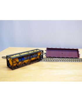 ROCO 4306,  wagon plat chargé d'un conteneur  citerne de 20'  DB   BO