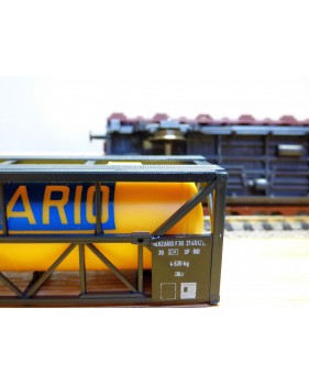 ROCO 4306,  wagon plat chargé d'un conteneur  citerne de 20'  DB   BO