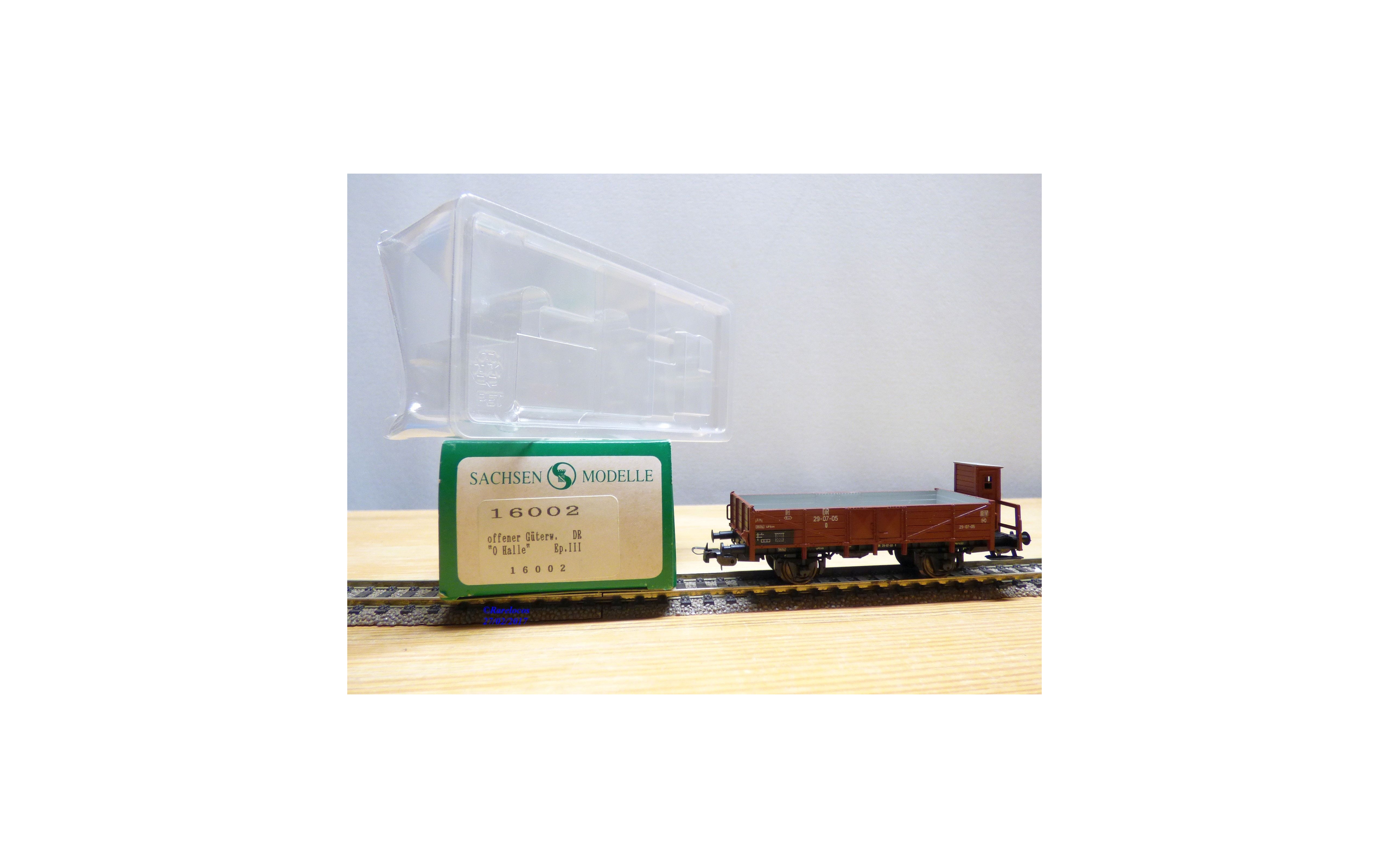Wagon Tombereau SNCF Sachsenmodelle – époque III, HO 1/87, Avec Guérite