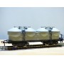 Fleischmann 5234 wagon plat porte conteneurs Lbs 598 World Travel Agency DB BO