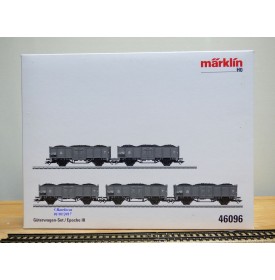 Märklin  46096, coffret 5 wagons tombereaux  type P chargé de charbon et coke    DSB  neuf  BO 