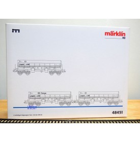 Märklin 48451, coffret  3 wagons à benne basculante type Fas 126   DB  neuf  BO  