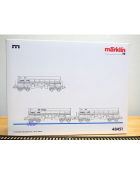 Märklin 48451, coffret  3 wagons à benne basculante type Fas 126   DB  neuf  BO  