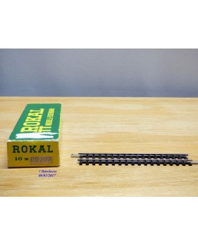 ROKAL  00702,  boîte de 10 rails droits  neuf  BO BO