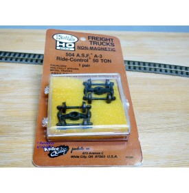 Kadee 504, 2 bogies marchandises A.S.F.  A-3   50 ton  métal et suspendus  neuf   BO