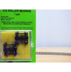 Kadee 513, 2 bogies roulements à rouleaux  métalliques suspendus   neuf   BO