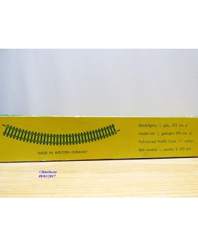 ROKAL  02131,  boîte de 12 rails courbes  R : 572 mm  neuf  BO