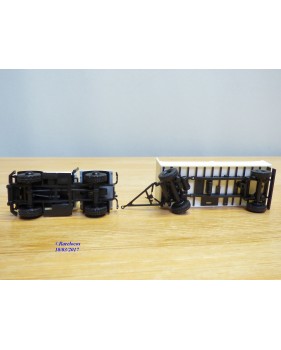 ROCO Minitanks 1639, MERCEDES  UNIMOG  bi cabine et remorque Salzburger Festspiele   Neuf    BO   1/87 HO