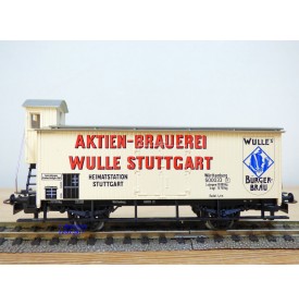 HAMO ( Märklin pour Fleischmann ) 8478, wagon couvert à guérite WULLE  Stuttgart   K.W.Stb.   BO