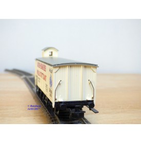HAMO ( Märklin pour Fleischmann ) 8478, wagon couvert à guérite WULLE  Stuttgart   K.W.Stb.   BO