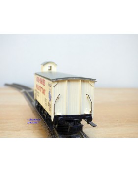 HAMO ( Märklin pour Fleischmann ) 8478, wagon couvert à guérite WULLE  Stuttgart   K.W.Stb.   BO