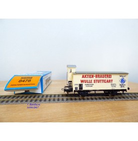 HAMO ( Märklin pour Fleischmann ) 8478, wagon couvert à guérite WULLE  Stuttgart   K.W.Stb.   BO