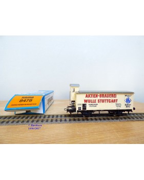 HAMO ( Märklin pour Fleischmann ) 8478, wagon couvert à guérite WULLE  Stuttgart   K.W.Stb.   BO