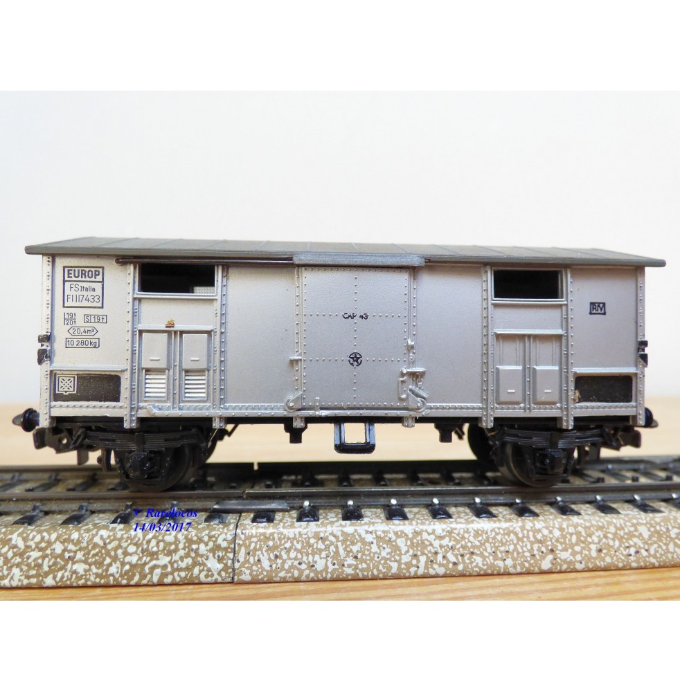 Märklin   4550, wagon couvert  gris   FS    BO
