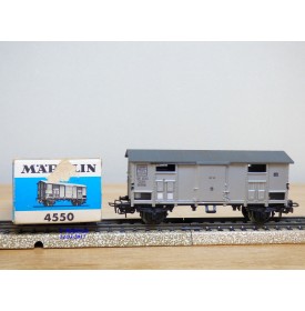 Märklin   4550, wagon couvert  gris   FS    BO