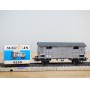 Märklin   4550, wagon couvert  gris   FS    BO
