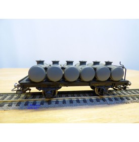 RIVAROSSI  ancien 2022 / C MP,  wagon plat avec 6 citernes  FS  