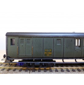 SMCF ???,  voiture mixte de 2 Cl. et fourgon courte B4Dt  à bogies   SNCF  BO