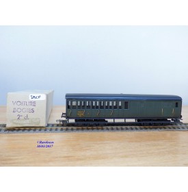 SMCF ???,  voiture mixte de 2 Cl. et fourgon courte B4Dt  à bogies   SNCF  BO