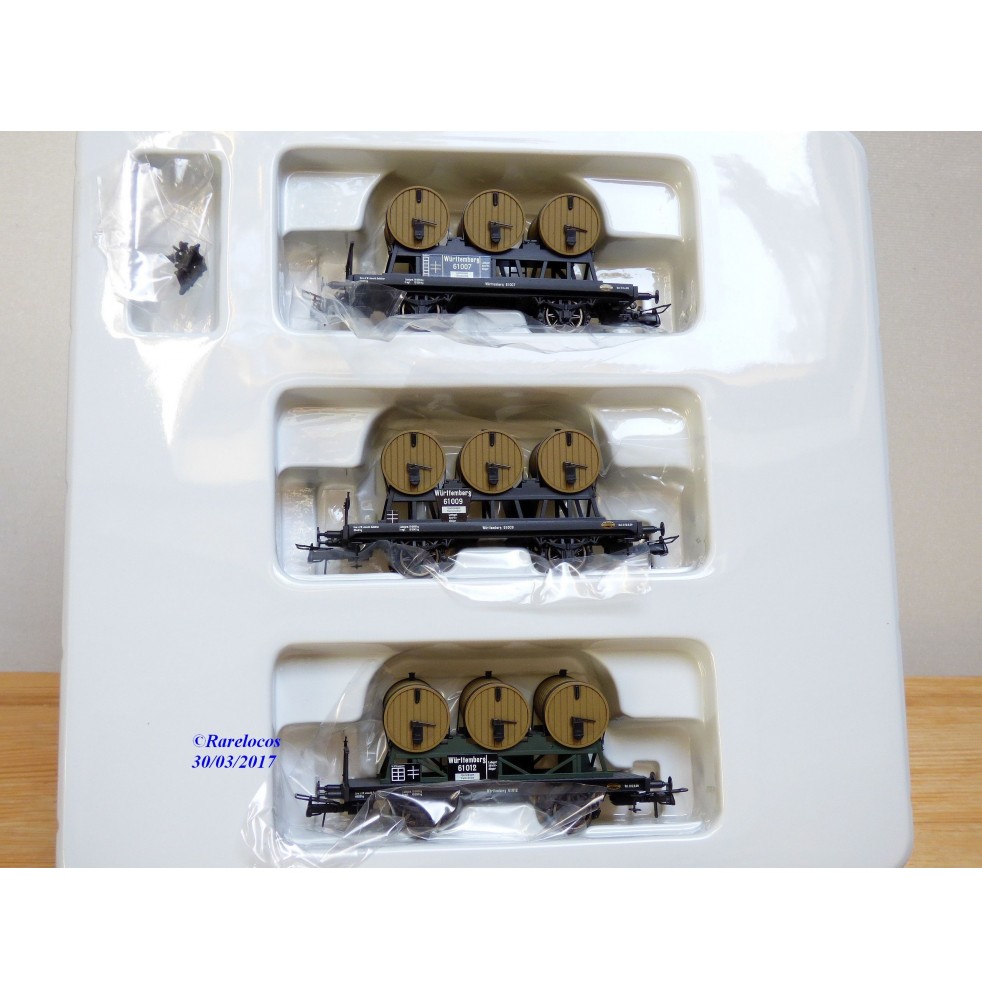 BRAWA 2090, coffret de 3 wagons latrines K.W.Stb.   neuf    BO