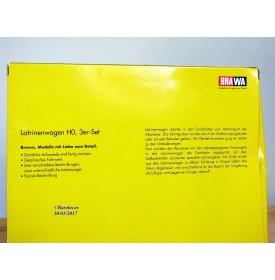 BRAWA 2090, coffret de 3 wagons latrines K.W.Stb.   neuf    BO