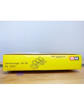 BRAWA 2090, coffret de 3 wagons latrines K.W.Stb.   neuf    BO