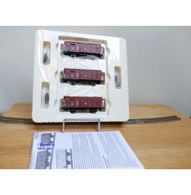 BRAWA 48217, coffret de 3 wagons ambulances type G 10 SBB    neuf    BO