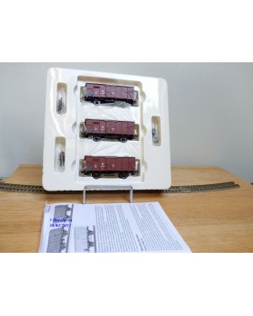 BRAWA 48217, coffret de 3 wagons ambulances type G 10 SBB    neuf    BO