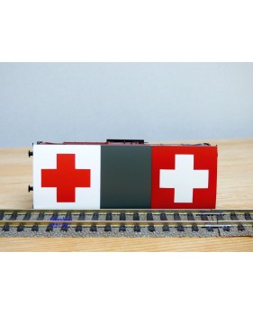 BRAWA 48217, coffret de 3 wagons ambulances type G 10 SBB    neuf    BO