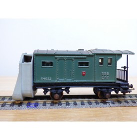 POCHER 180 / 2,  wagon chasse neige à fraise  SBB  
