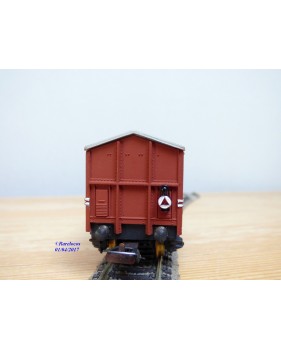 POCHER 310 / 2, rare wagon couvert type F  avec feu de fin de convoi  FS   neuf  BO