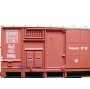 POCHER 310 / 2, rare wagon couvert type F  avec feu de fin de convoi  FS   neuf  BO