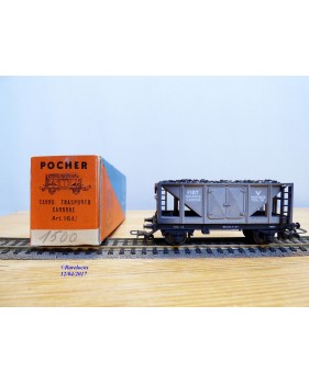 POCHER   164 / 2 ,  wagon trémie à charbon FIAT   FS   neuf  BO