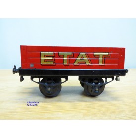 HORNBY ???, wagon tombereau rouge ETAT chargé 