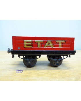 HORNBY ???, wagon tombereau rouge ETAT chargé 