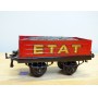 HORNBY ???, wagon tombereau rouge ETAT chargé 