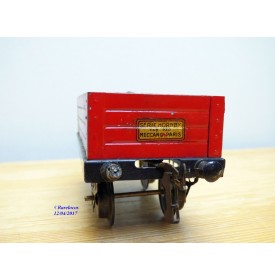 HORNBY ???, wagon tombereau rouge ETAT chargé 