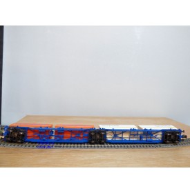 ROCO 47100, couplage porte conteneurs type Sggmrss  Kombiwaggon  SCHENKER  HORNBACH     DB     Neuf    BO