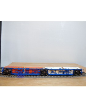 ROCO 47100, couplage porte conteneurs type Sggmrss  Kombiwaggon  SCHENKER  HORNBACH     DB     Neuf    BO