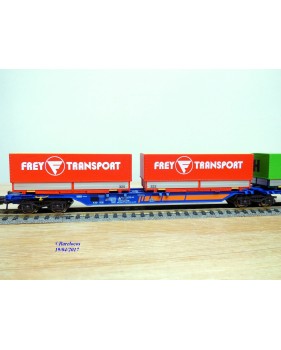 ROCO 47101, couplage porte conteneurs type Sggmrss 715 88  Kombiwaggon  HANGARTNER  FREY TRANSPORT  DB     Neuf    BO