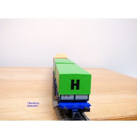 ROCO 47101, couplage porte conteneurs type Sggmrss 715 88  Kombiwaggon  HANGARTNER  FREY TRANSPORT  DB     Neuf    BO