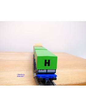 ROCO 47101, couplage porte conteneurs type Sggmrss 715 88  Kombiwaggon  HANGARTNER  FREY TRANSPORT  DB     Neuf    BO
