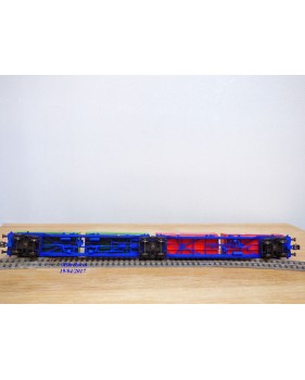 ROCO 47101, couplage porte conteneurs type Sggmrss 715 88  Kombiwaggon  HANGARTNER  FREY TRANSPORT  DB     Neuf    BO